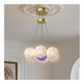 Suspension decoratif Ambre et Transparent avec diffusion lumineuse harmonieuse