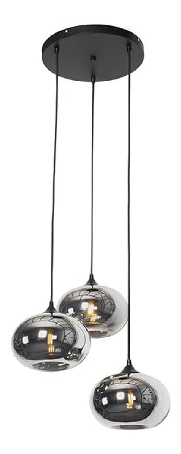 Suspension decoratif Noir et Ambre avec diffusion lumineuse harmonieuse IP20 E27 MZ-9819