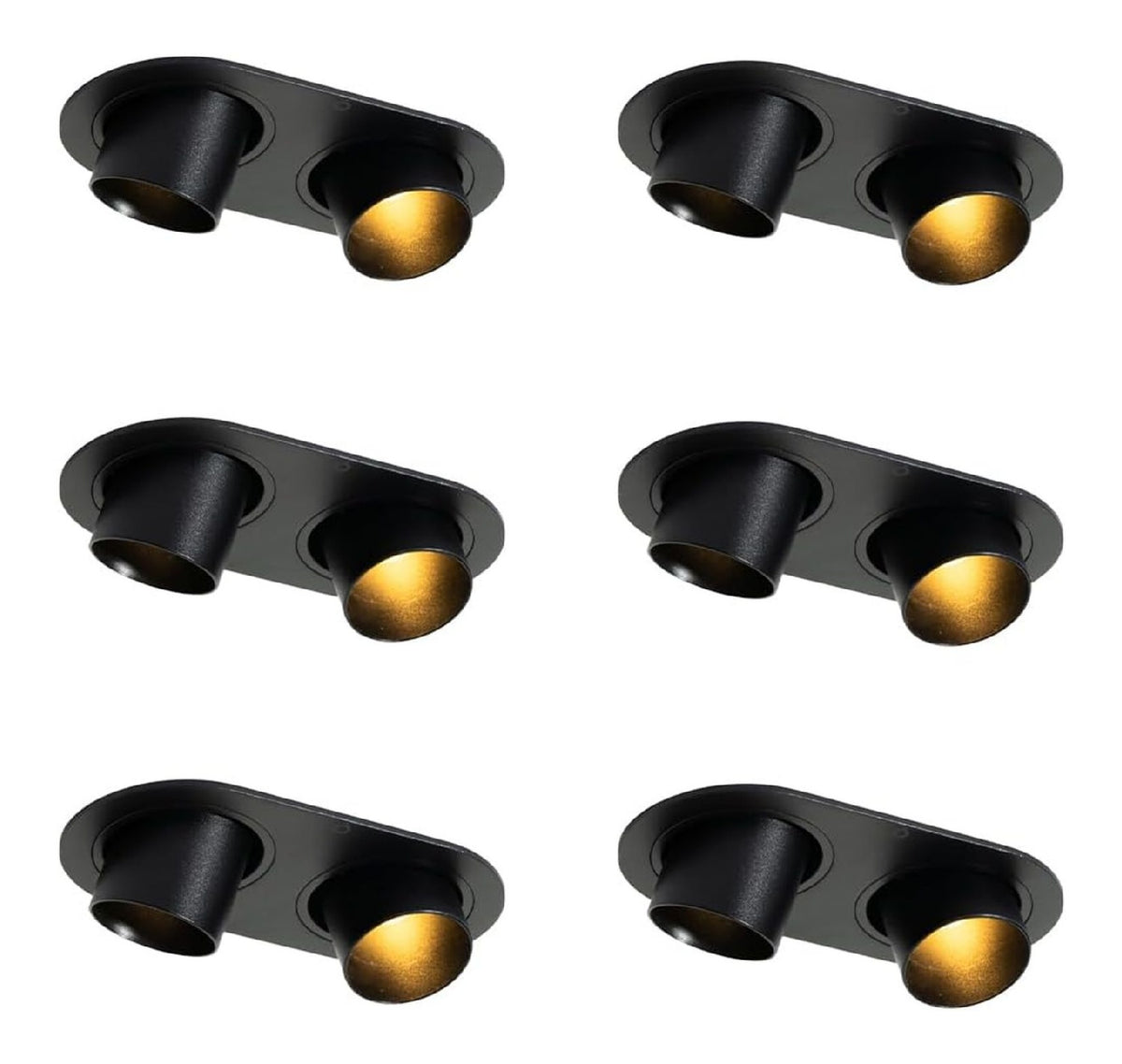 Spot de plafond Noir et Ambre a presence elegante et lumiere agreable IP20 GU10