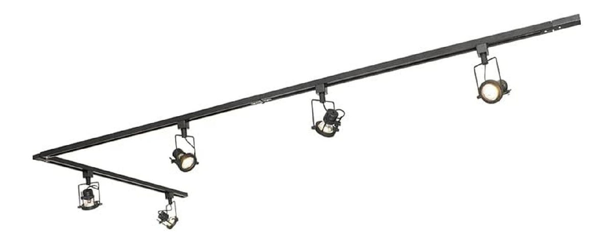 Luminaire Noir et Ambre a silhouette graphique de type rail de spots IP20 GU10 ZS-6942