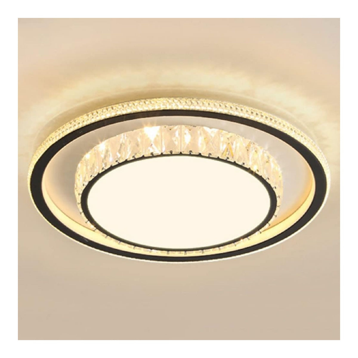 Lustre decoratif Noir et Blanc avec diffusion lumineuse harmonieuse 6J-3422