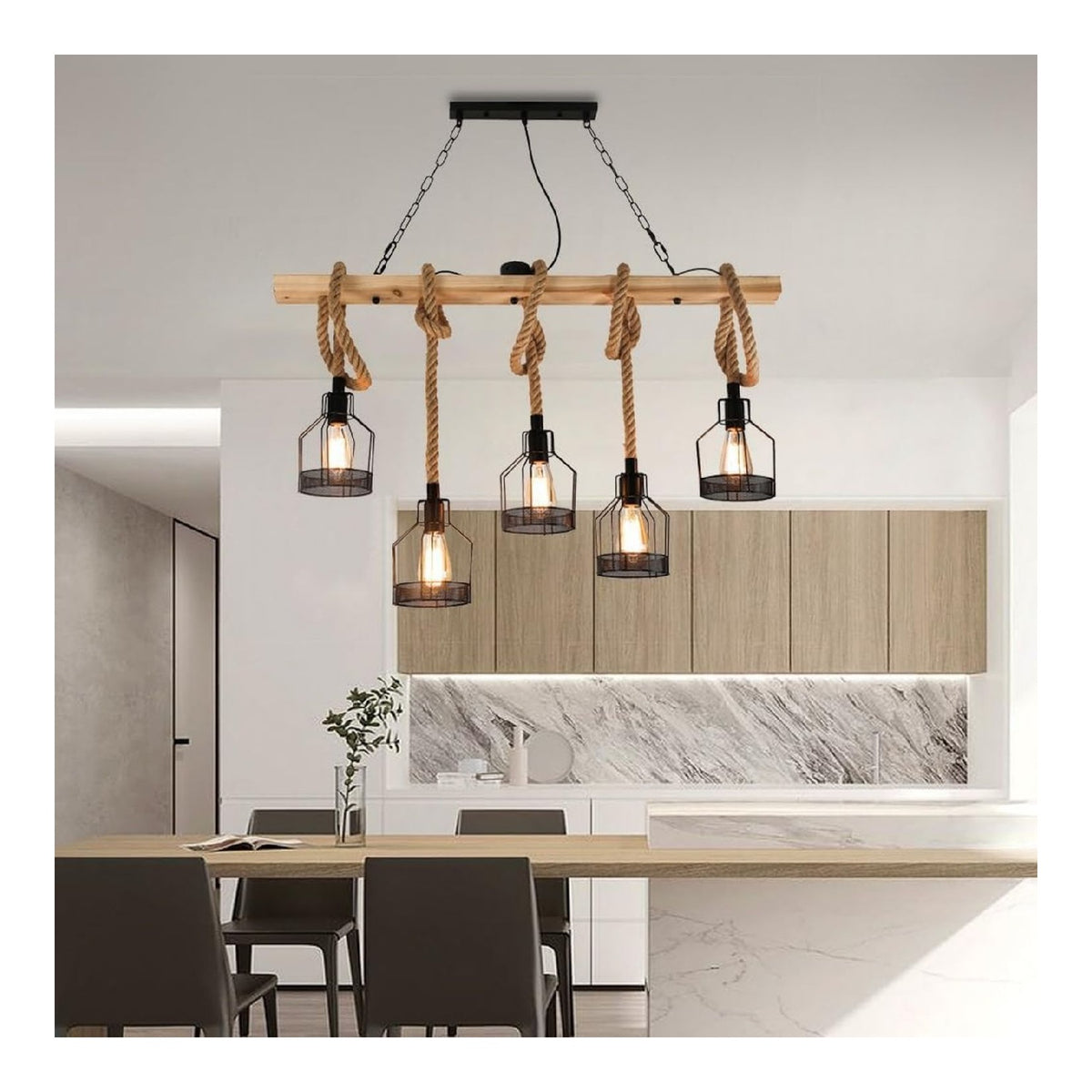 Suspension Noir et Ambre a presence elegante et lumiere agreable 40 W E27