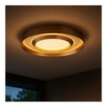 Plafonnier decoratif Dore et Vert avec diffusion lumineuse harmonieuse