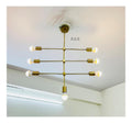 Lustre decoratif Dore et Ambre avec diffusion lumineuse harmonieuse