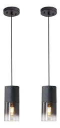 Solution lumineuse Noir et Rouge au dessin sobre en format suspension