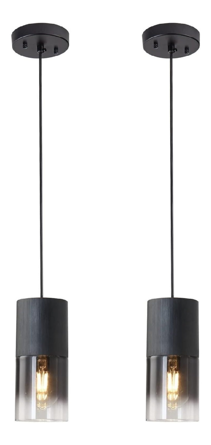 Solution lumineuse Noir et Rouge au dessin sobre en format suspension