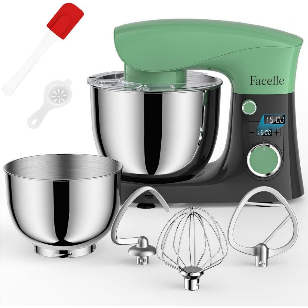 Facelle Batteur sur socle 5.5 L 1500 W Acier inoxydable Compatible lave-vaisselle