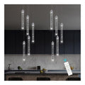 Luminaire Argente et Ambre a silhouette graphique de type suspension 25 W 2700K
