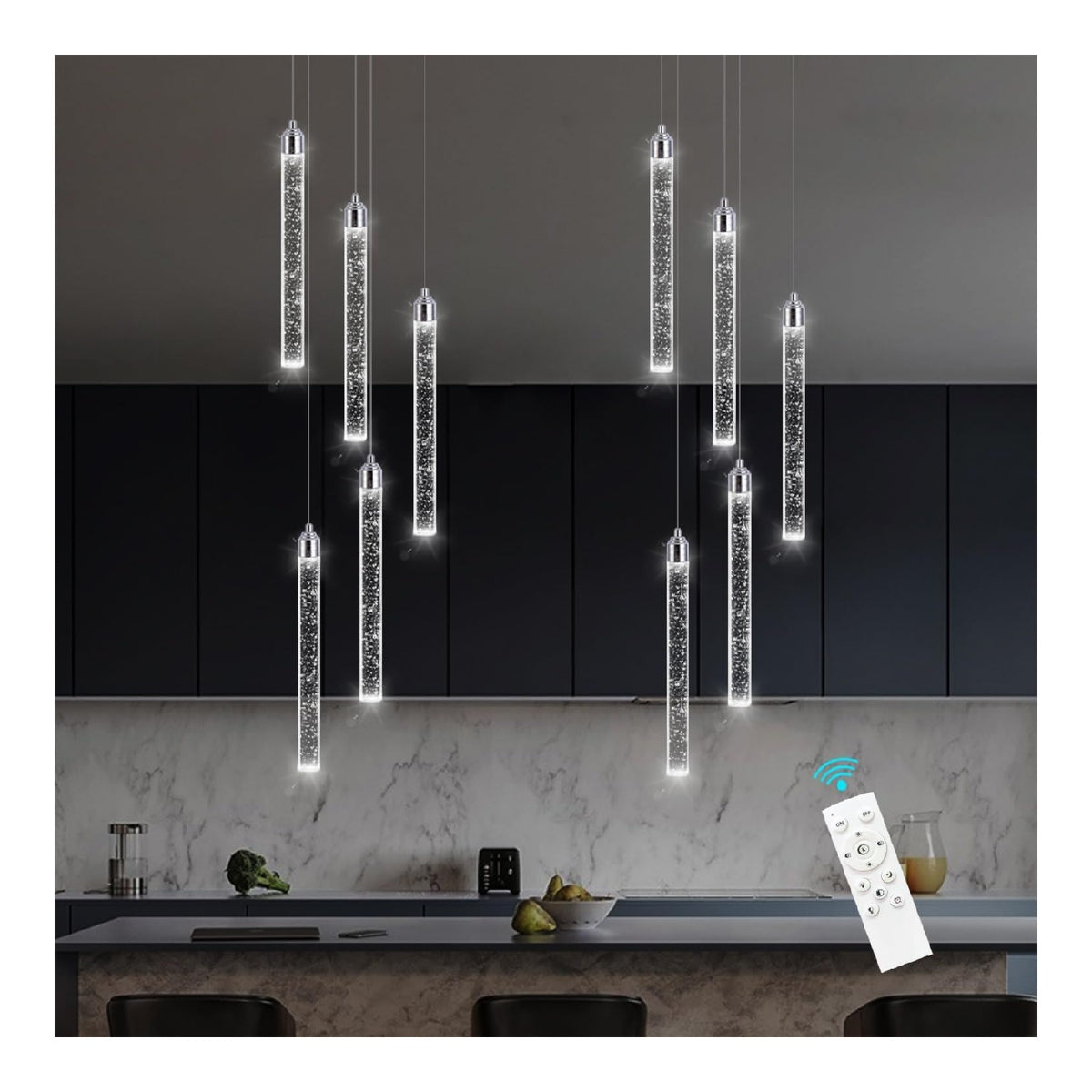 Luminaire Argente et Ambre a silhouette graphique de type suspension 25 W 2700K