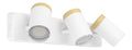 Luminaire Blanc et Ambre a silhouette graphique de type spot de plafond IP44 GU10