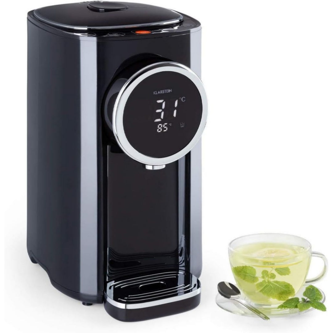 Klarstein Distributeur d'eau chaude 5 L 1200 W Noir Acier inoxydable