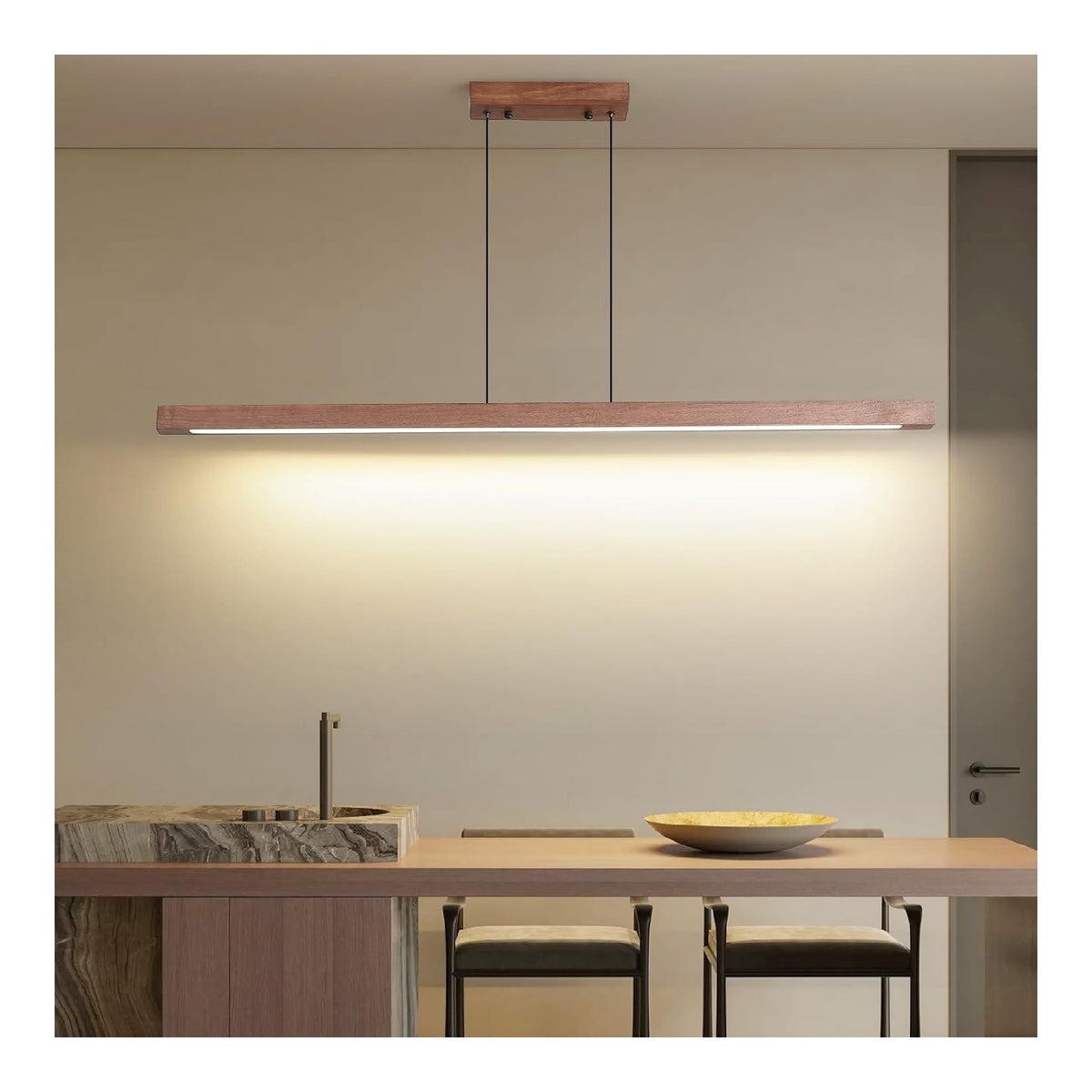 Suspension decoratif Noir et Ambre avec diffusion lumineuse harmonieuse 3000K