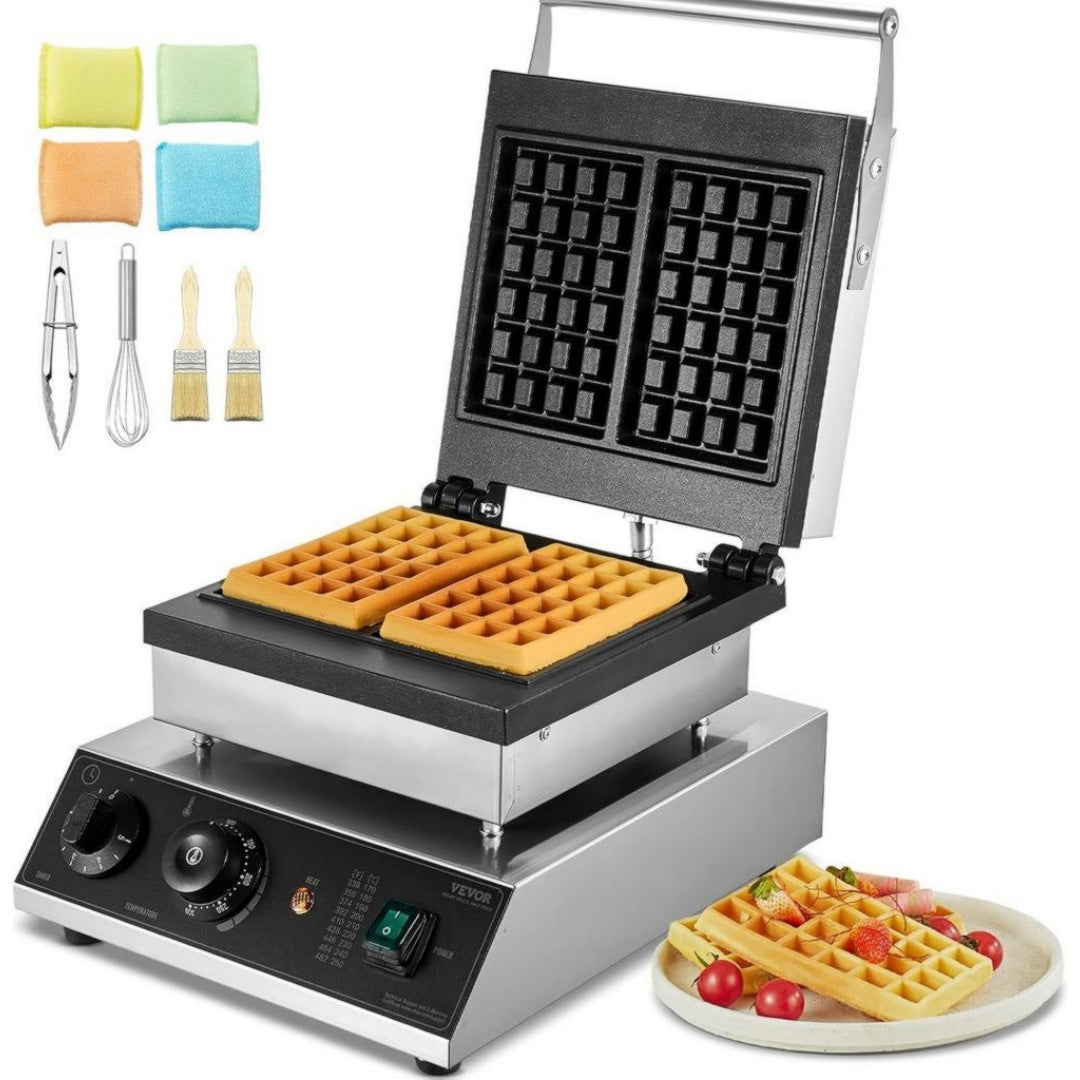 Vevor Machines a gaufres et croques 2000 W Acier inoxydable Revetement antiadhesif