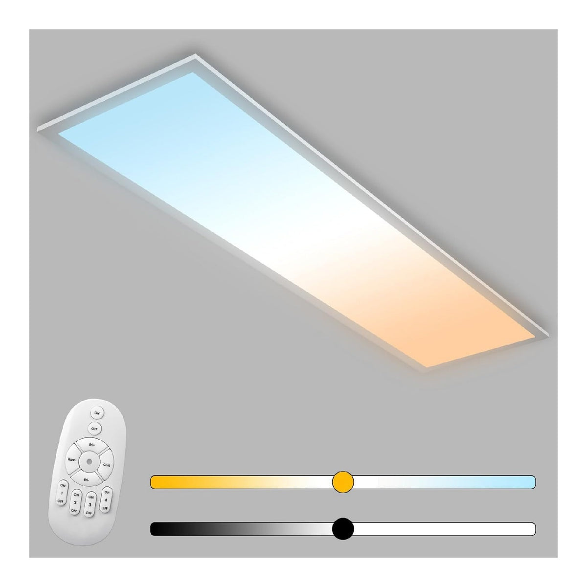 Plafonnier Ambre et Vert aux lignes epurees avec eclairage confortable 2700K