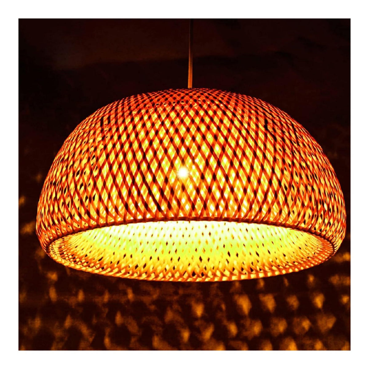 Suspension Ambre et Rouge aux lignes epurees avec eclairage confortable 40 W E27