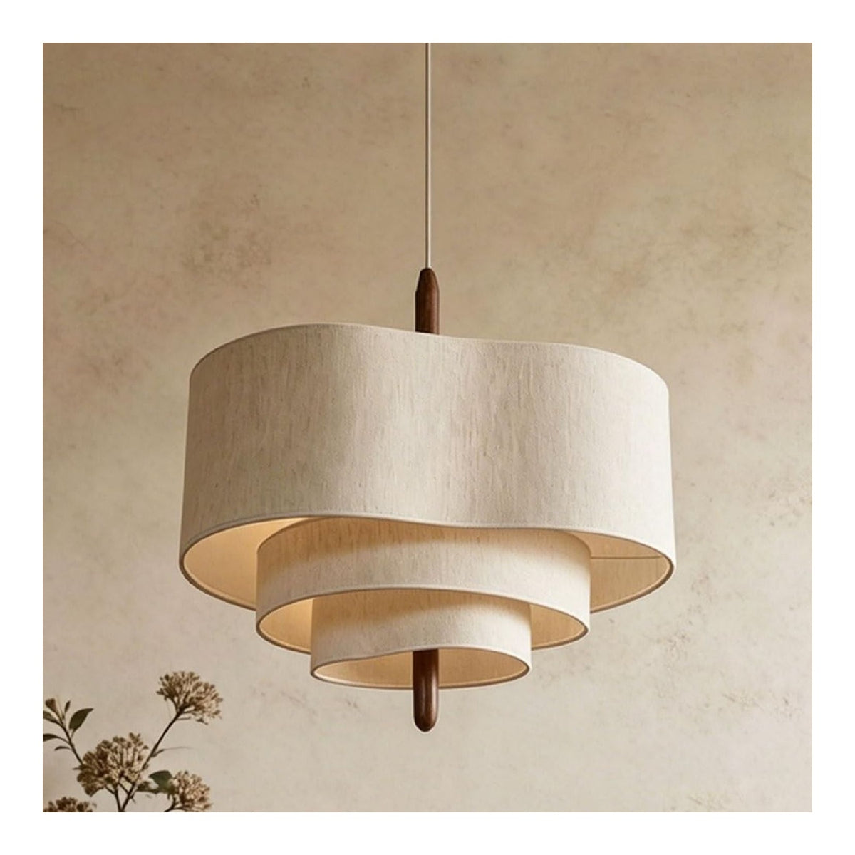 Solution lumineuse Ambre et Beige au dessin sobre en format suspension E27 N8-9695