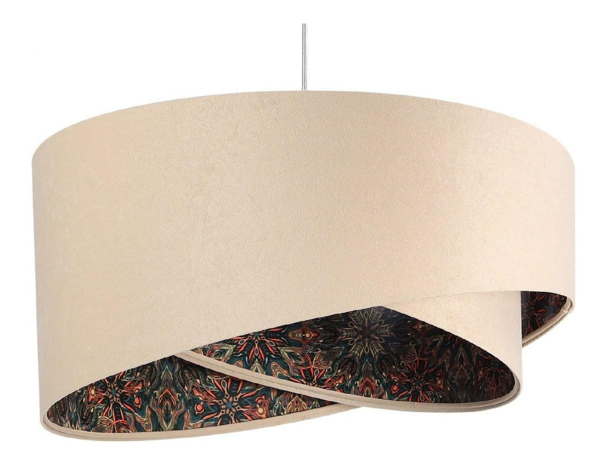 Eclairage Beige et Rouge contemporain en version suspension 60 W IP20