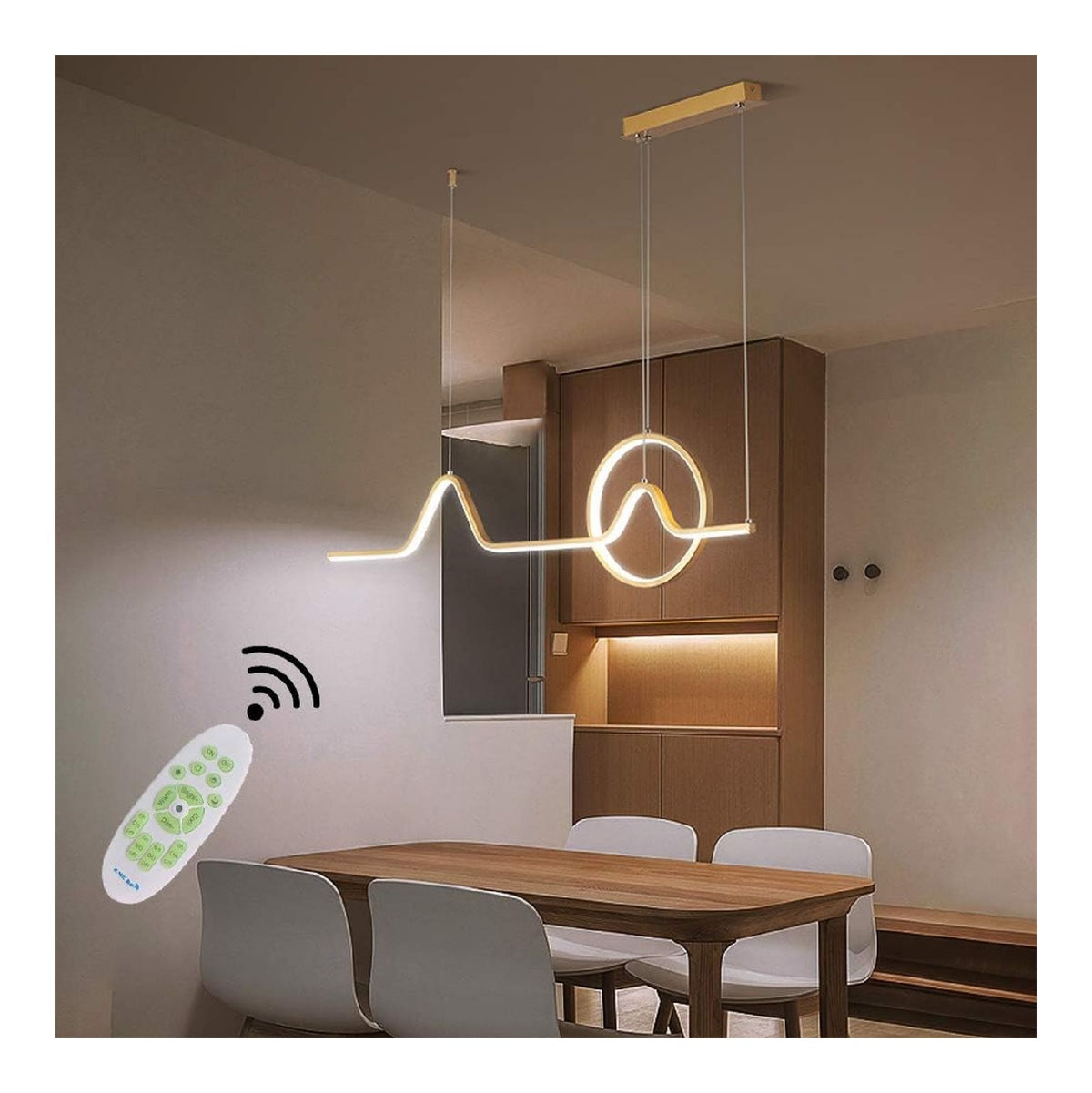 Suspension Noir et Blanc au style moderne avec conception fonctionnelle 38 W 3000 K