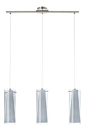 Luminaire Blanc et Rouge a silhouette graphique de type suspension 60 W E27
