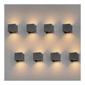 Applique murale decoratif Blanc et Gris avec diffusion lumineuse harmonieuse 12W IP65 3000K