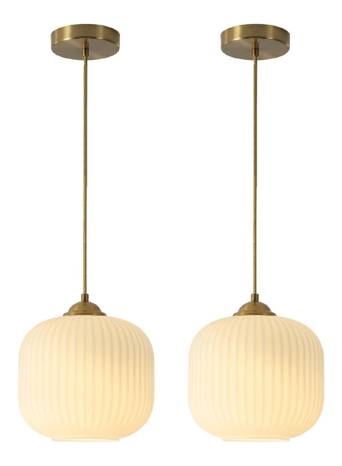Eclairage Blanc et Dore contemporain en version suspension DZ-7223