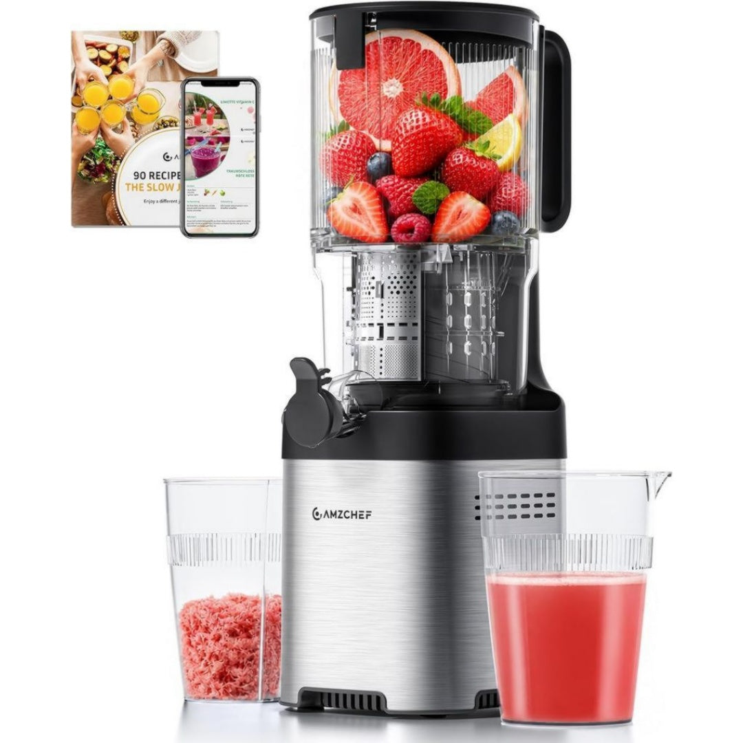 Amzchef Extracteur de jus Acier inoxydable Silencieux