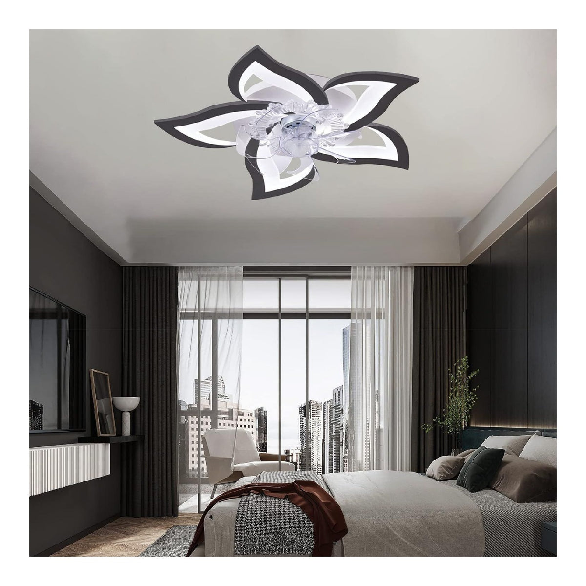 Solution lumineuse Noir et Blanc au dessin sobre en format suspension 100W 3000K