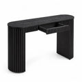 Console en bois noir avec tiroir
