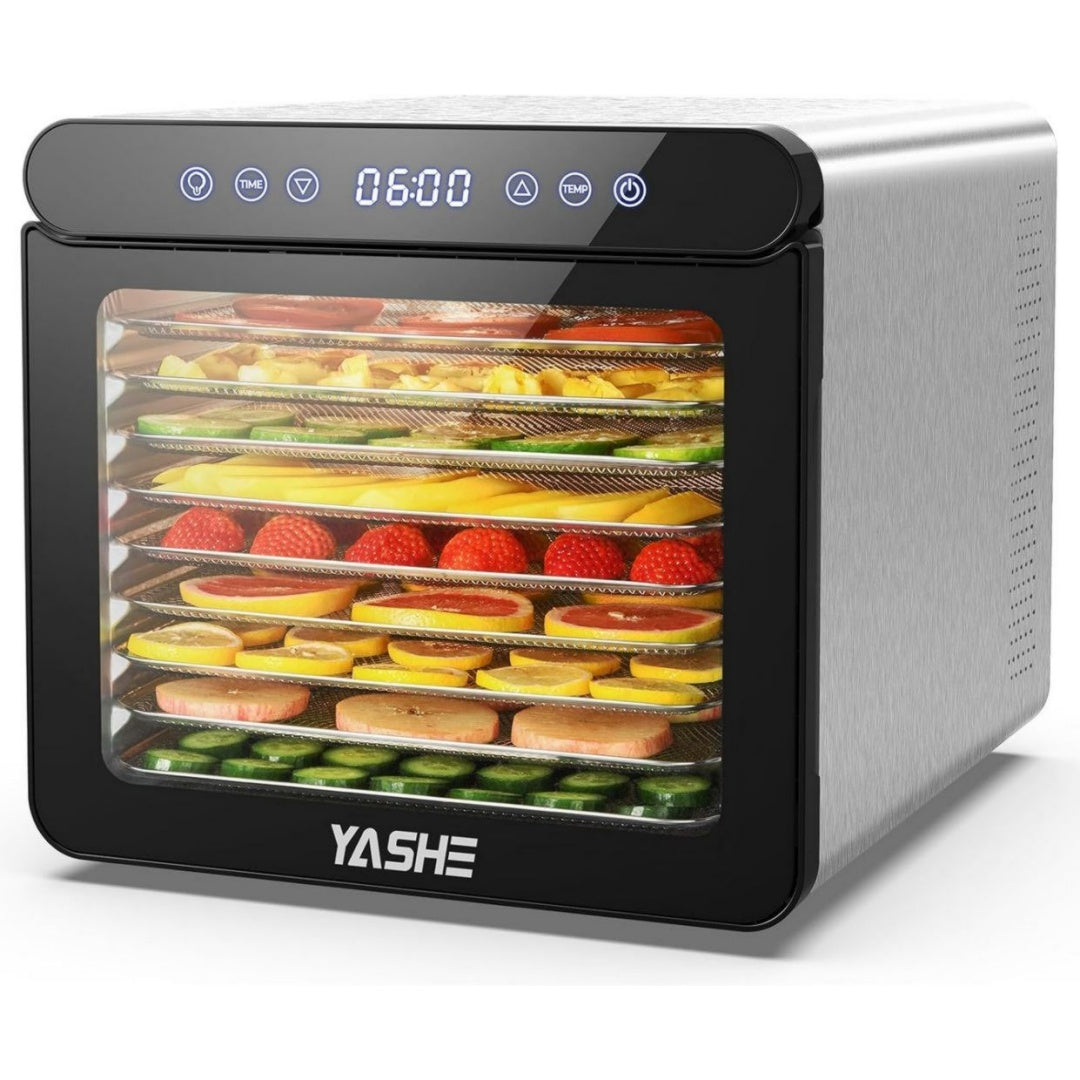 Yashe Deshydrateur alimentaire 800 W Acier inoxydable