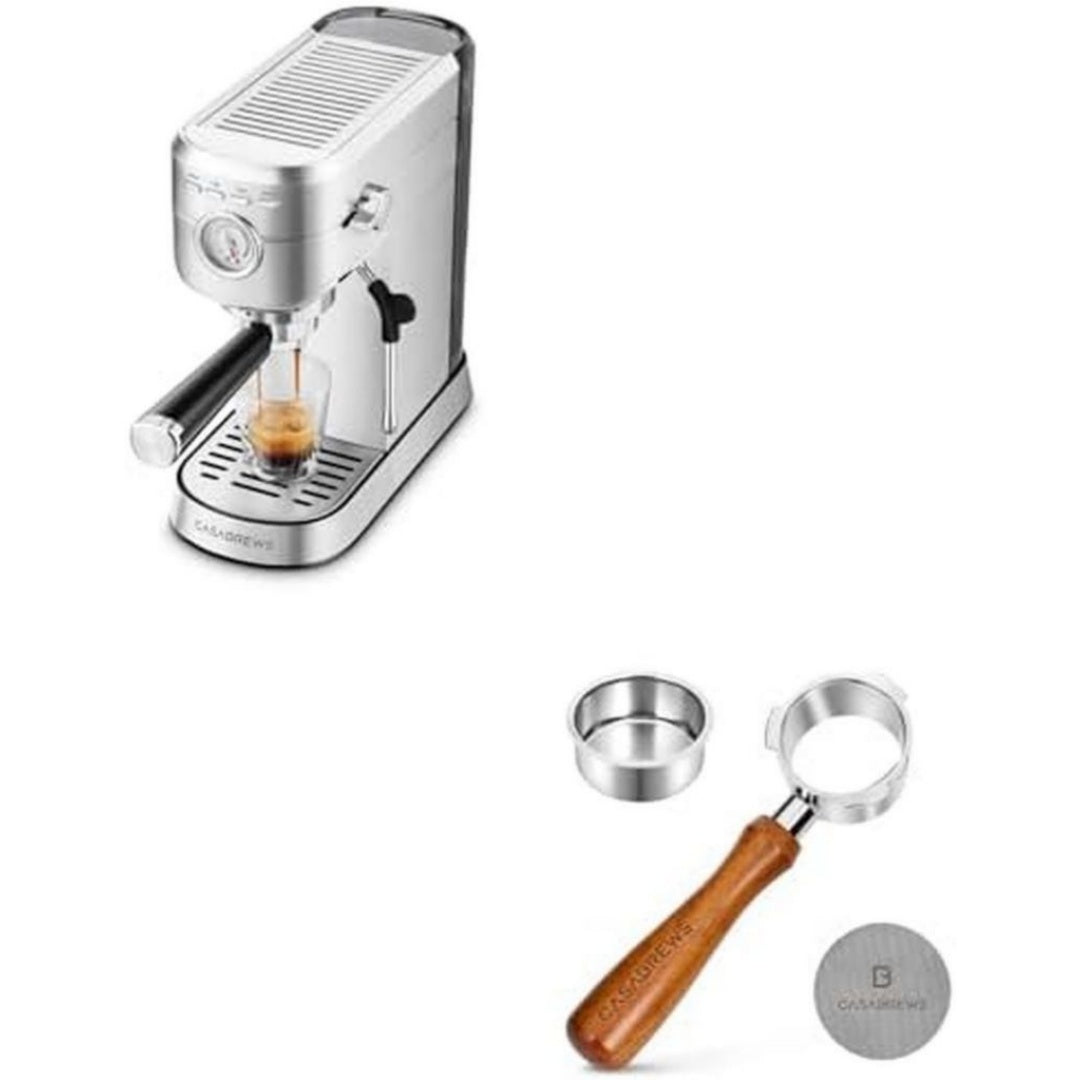 Casabrews Machine a cafe 1350 W Acier inoxydable Compact