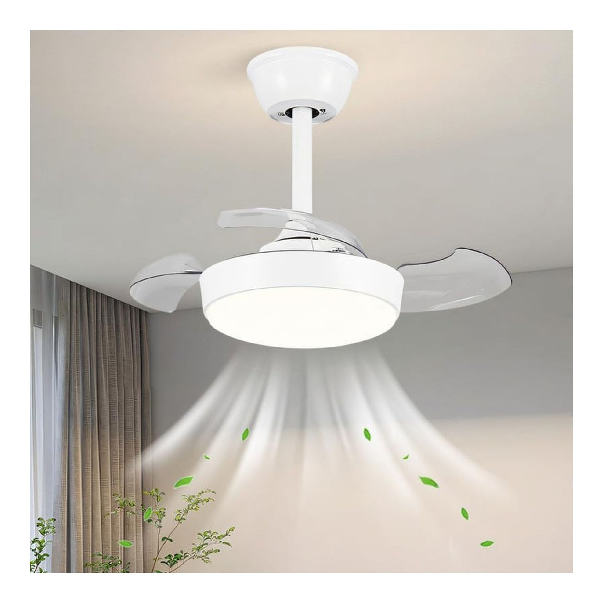Lustre decoratif Noir et Blanc avec diffusion lumineuse harmonieuse 25 W 6000K