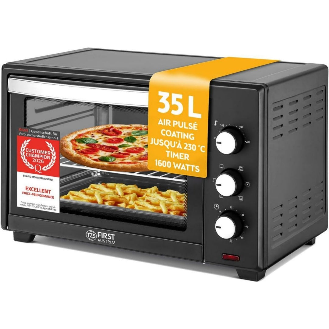 TZS First Austria Four electrique 35 L 1600 W Inox Compact