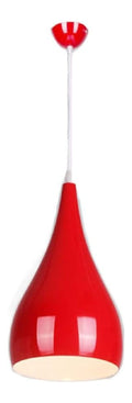 Luminaire Ambre et Rouge a silhouette graphique de type suspension E27