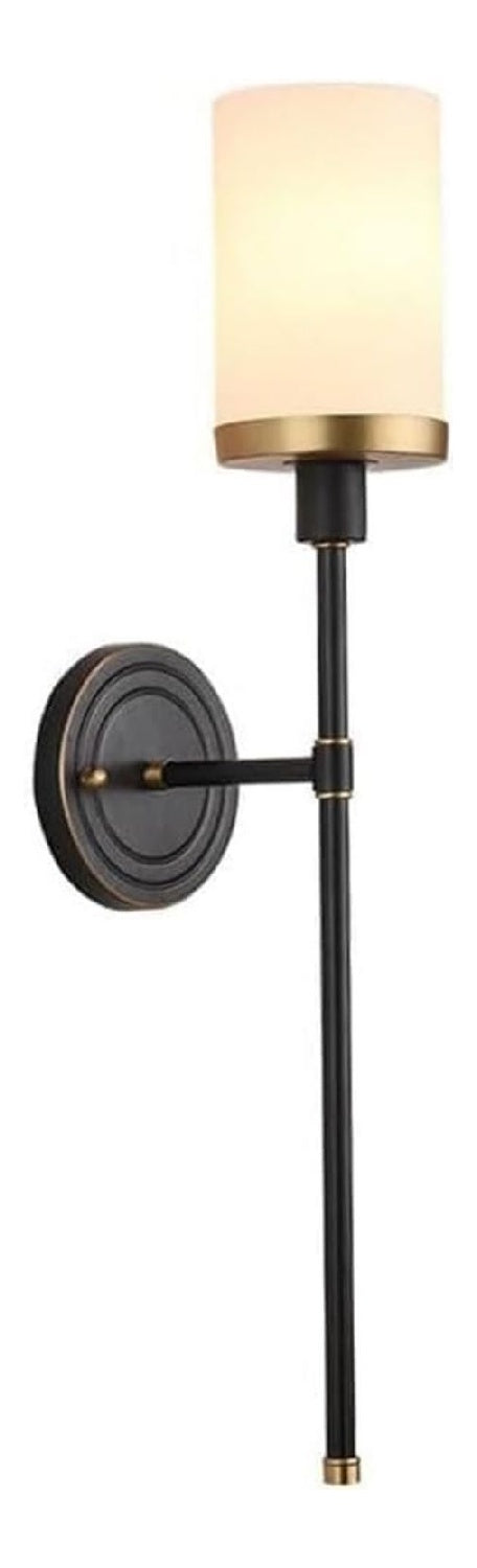 Applique murale Noir et Ambre a presence elegante et lumiere agreable E14 QS-9387