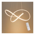 Suspension Blanc et Ambre a presence elegante et lumiere agreable 30W 3000K