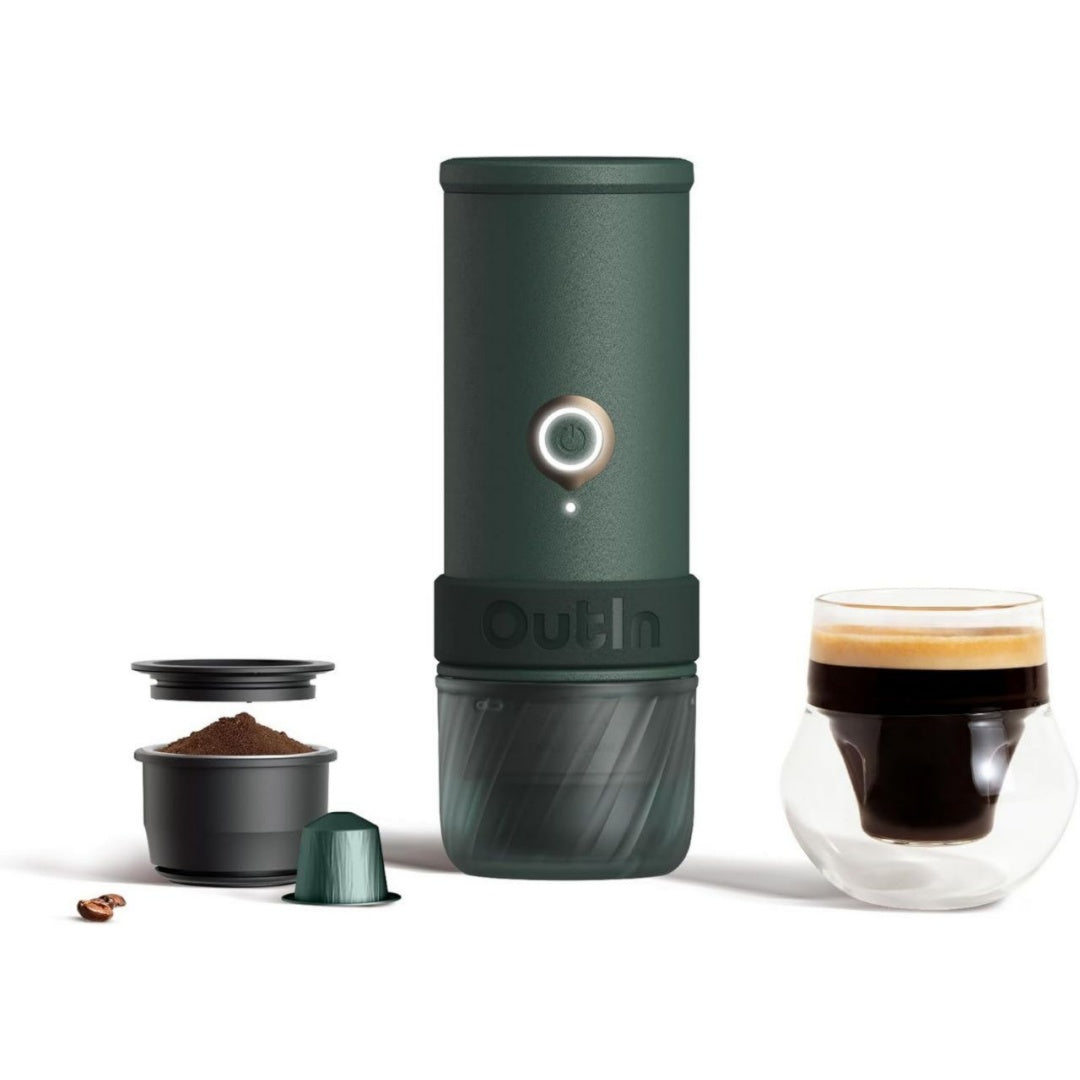 OutIn Cafetiere a capsules 50 mL Acier inoxydable Compact Portable