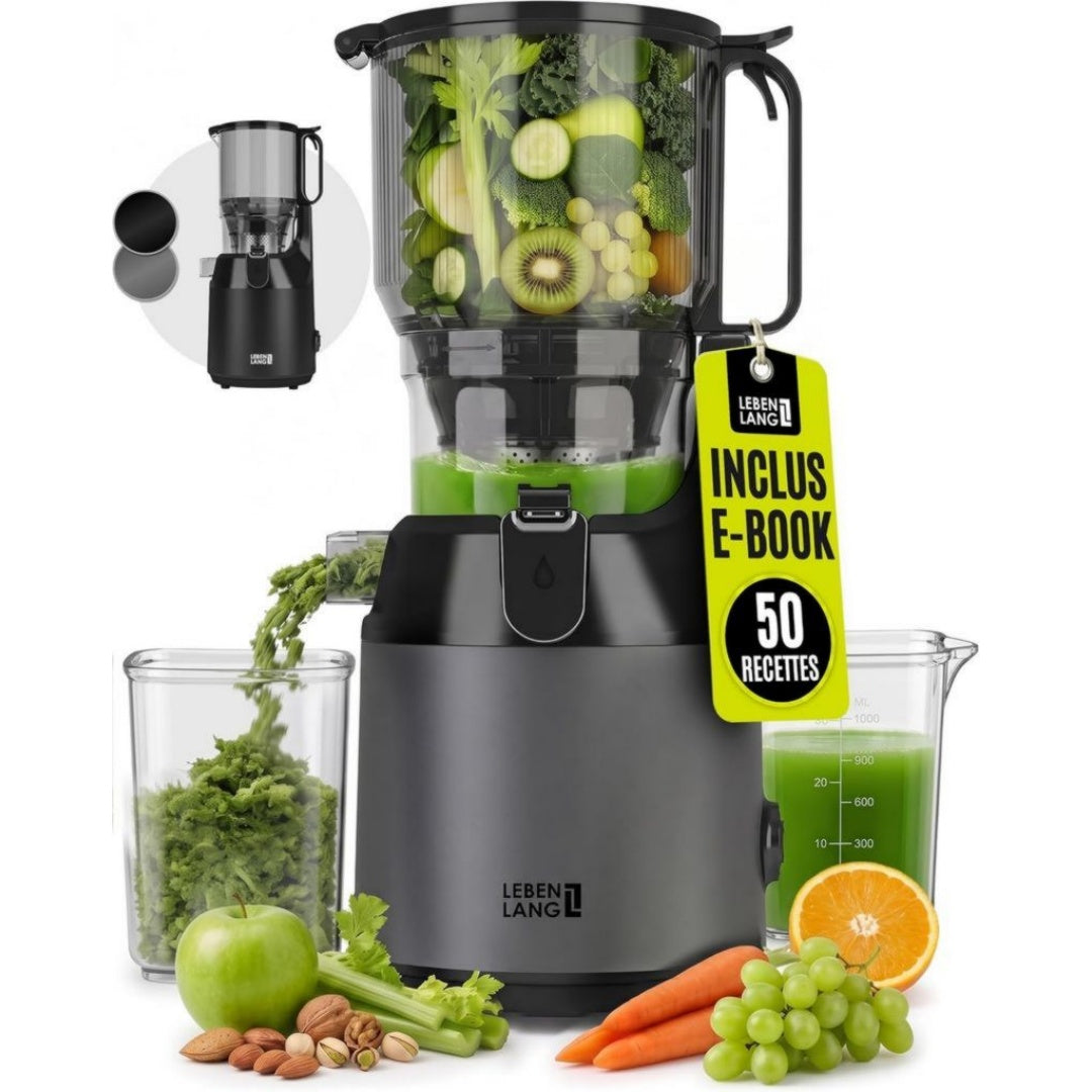 Lebenlang Extracteur de jus 250 W Vert Compatible lave-vaisselle