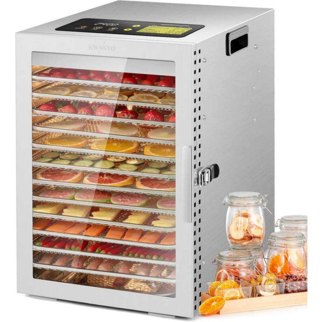 Kwasyo Deshydrateur alimentaire 12 W Acier inoxydable Compatible lave-vaisselle