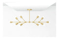 Lustre Ambre et Rouge aux lignes epurees avec eclairage confortable
