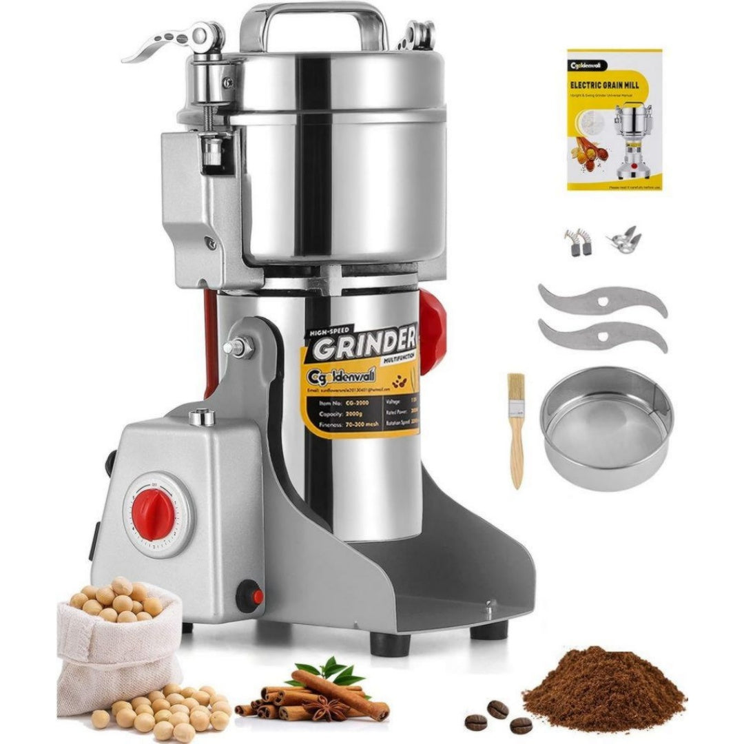 Cgoldenwall Broyeurs a grains 2400 W Acier inoxydable