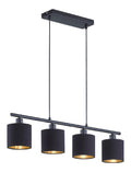 Suspension Noir et Dore au style moderne avec conception fonctionnelle 28 W E14