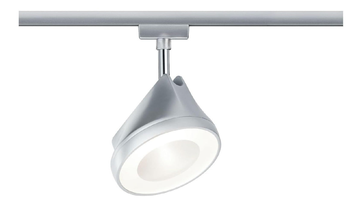 Rail de spots Blanc et Argente au style moderne avec conception fonctionnelle 15 W 2700 K
