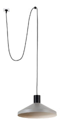 Luminaire Noir et Gris a silhouette graphique de type suspension CN-7674