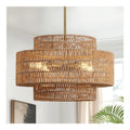Lustre Ambre et Marron aux lignes epurees avec eclairage confortable