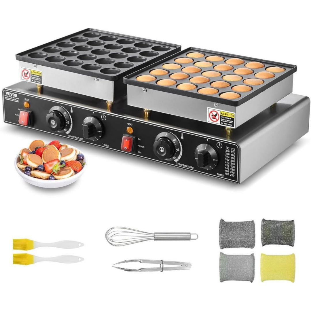 Vevor Machines a gaufres et croques 1800 W Acier inoxydable Revetement antiadhesif
