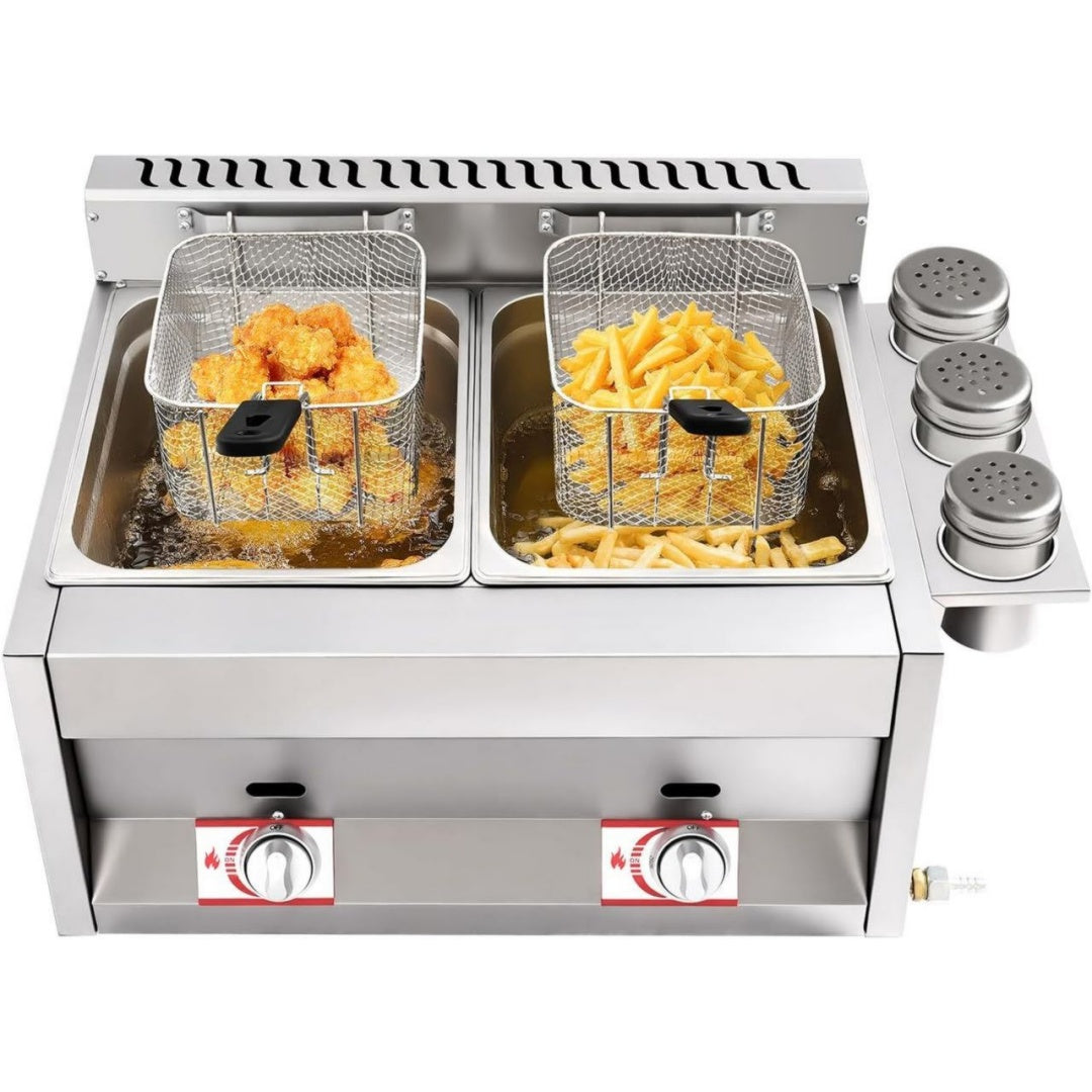 Bdneygtyr Friteuse electrique 6 L Acier inoxydable Pieces amovibles