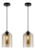 Suspension Ambre et Rouge au style moderne avec conception fonctionnelle 40 W IP20 E27