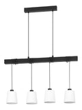 Suspension decoratif Noir et Blanc avec diffusion lumineuse harmonieuse 40 W E27
