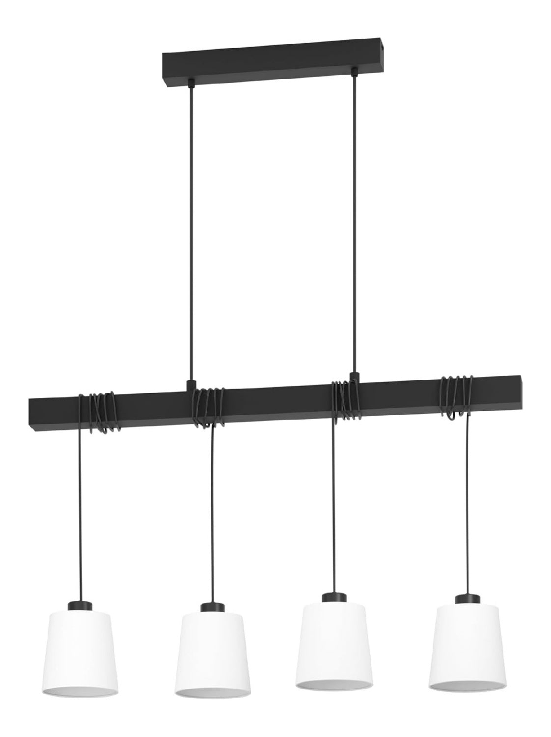 Suspension decoratif Noir et Blanc avec diffusion lumineuse harmonieuse 40 W E27