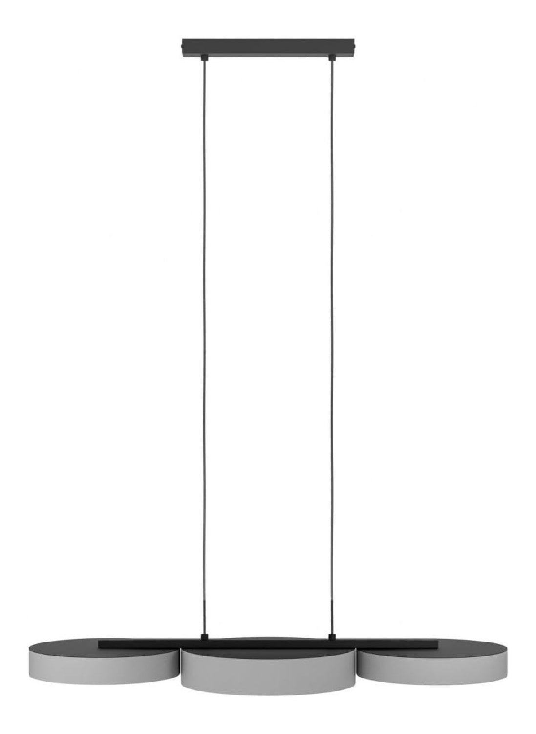 Solution lumineuse Blanc et Gris au dessin sobre en format lustre 5 W